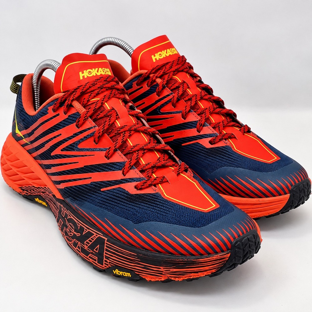 Hoka Speedgoat 4 Fiesta Provincial Blue Trail Running Shoes Men's Size 12 Vibram